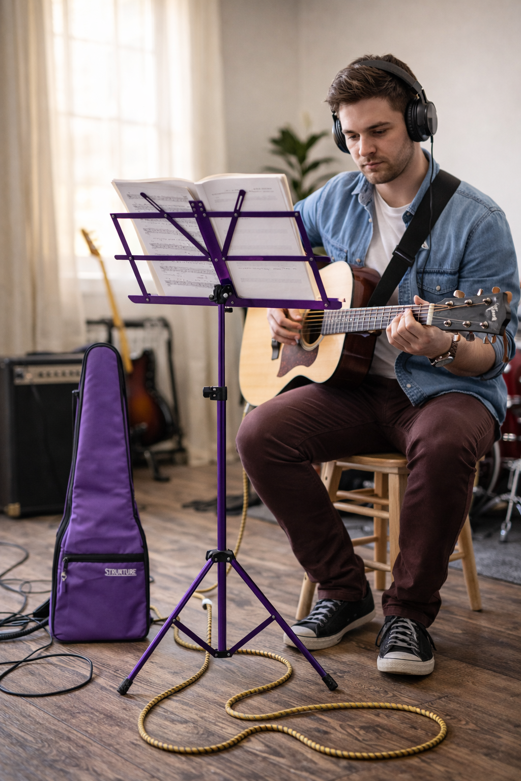 Atril para Partitura Morado con Funda Strukture