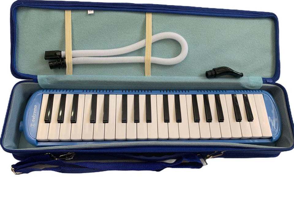Melodica Extreme 37 Teclas 3 Octavas Estuche con Cierre Azul