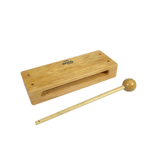 Wood Bloc / Caja China Ecco Music Tono bajo 18 Cm. Large Em-wbp-l