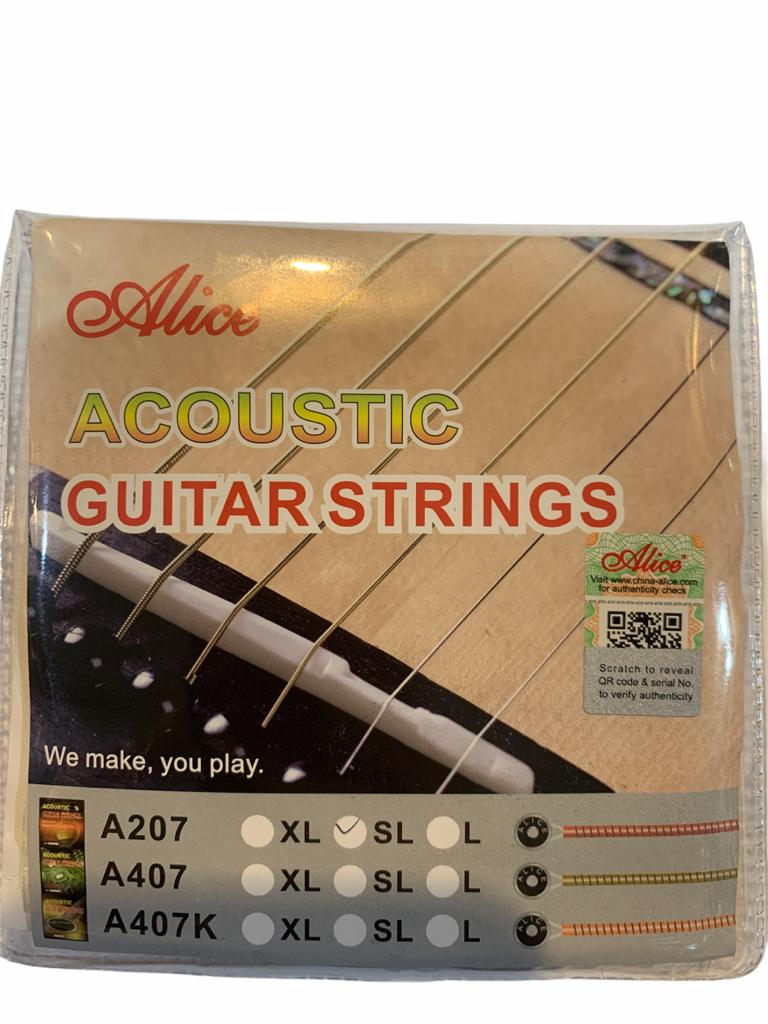 Juego de Cuerdas para Guitarra Acustica Texana 11/52 Fosforo-bronce Alice ⌘ A207sl