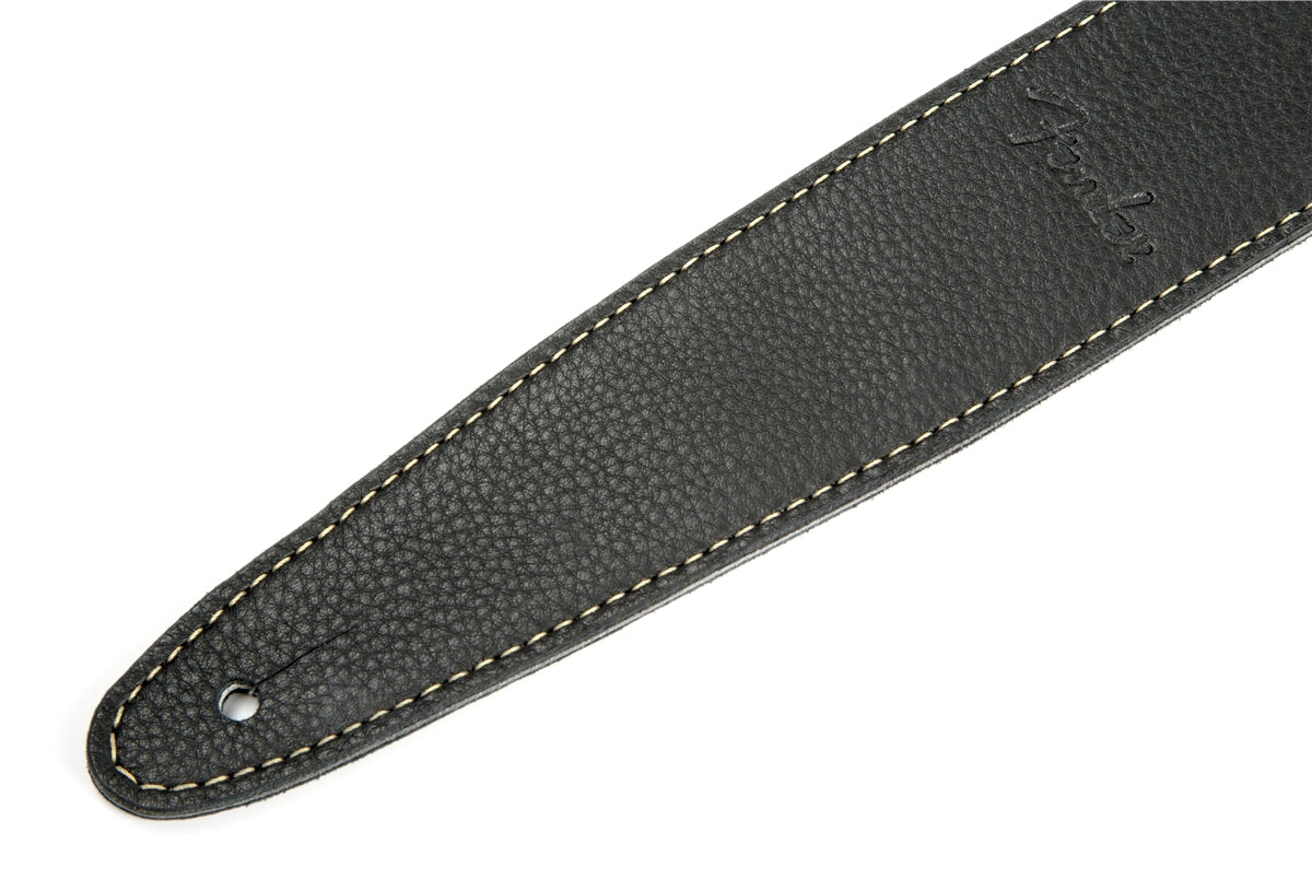 Correa de Guitarra Fender Artesanal Cuero Negro 2 Pulgadas