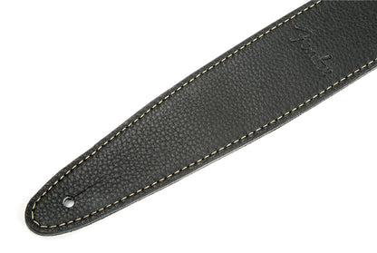 Correa de Guitarra Fender Artesanal Cuero Negro 2 Pulgadas