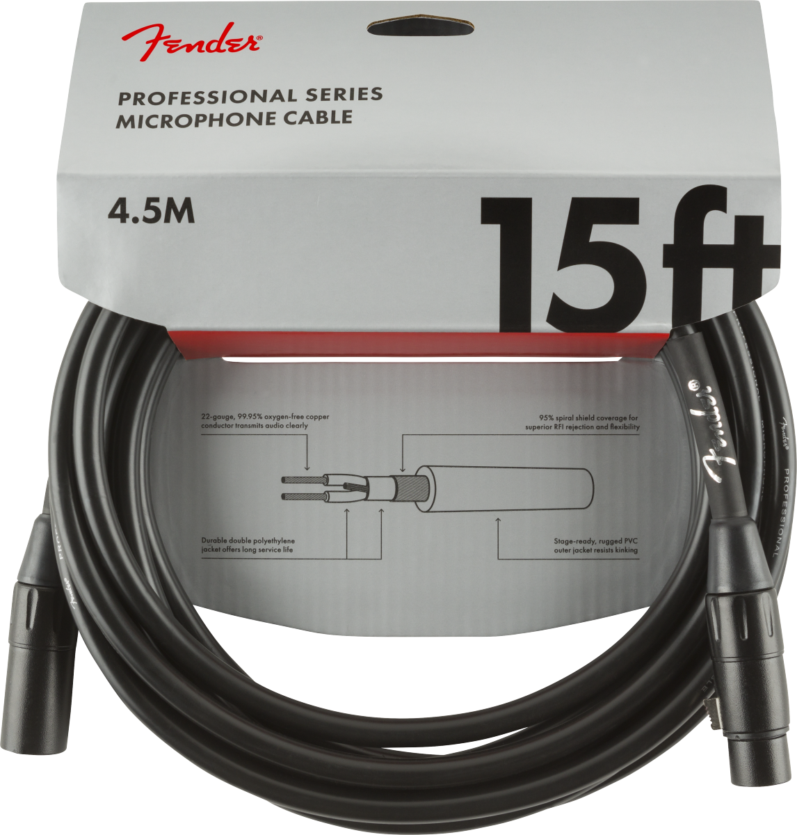 Cable de Microfono Fender Pro 15' Microphone Cable Fender