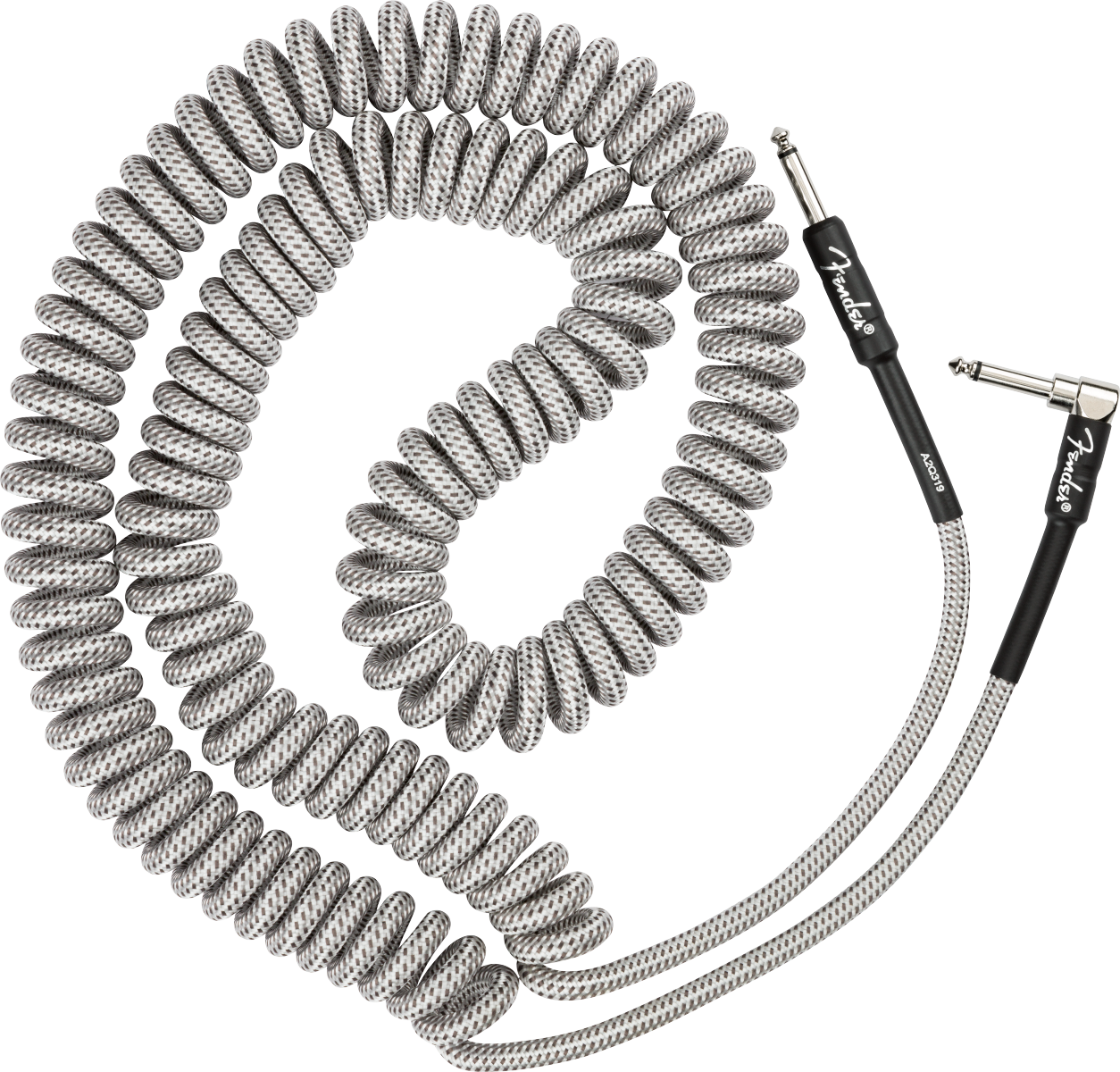 Cable Fender en Espiral Serie Professional, Tweed Blanco, 30 ' 9m.