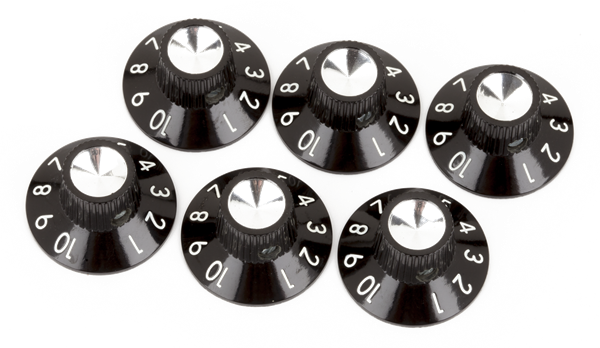Perillas para Amplificador Fender Pure Vintage Black-silver
