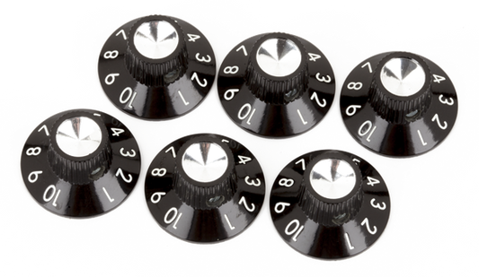 Perillas para Amplificador Fender Pure Vintage Black-silver