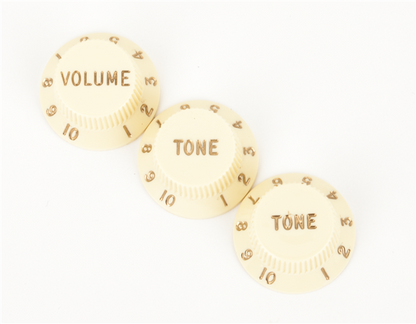Stratocaster Knobs Aged White (volumen, Tone,tono)
