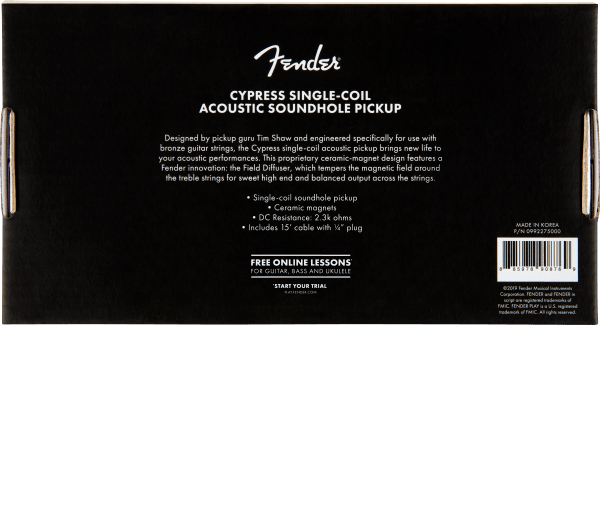 Pastilla Fender Cypress Single-coil Acoustic Soundhole