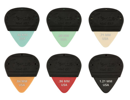 Púas Fender Mojo Grip Picks, Dura-tone Delrin Paquete de 3 Pzas .46 Mm Azul