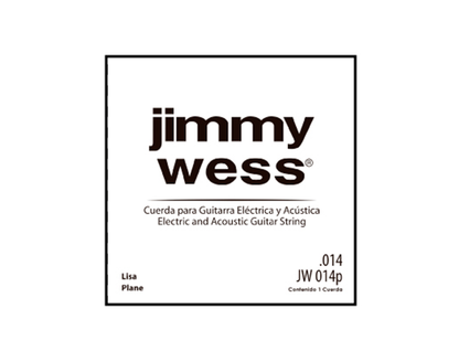 Cuerda Suelta Jimmy Wess Guitarra Eléctrica/Electroacústica Lisa .014