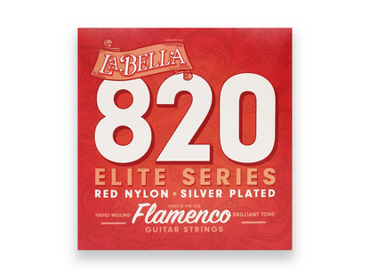 Encordadura La Bella Guitarra Clásica Flamenco Nylon Rojo