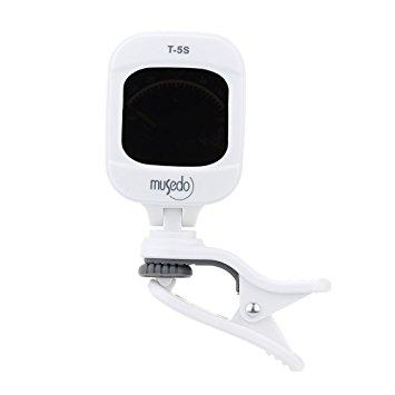 Afinador Digital Cromatico Guitarra bajo Ukulele Clip Blanco
