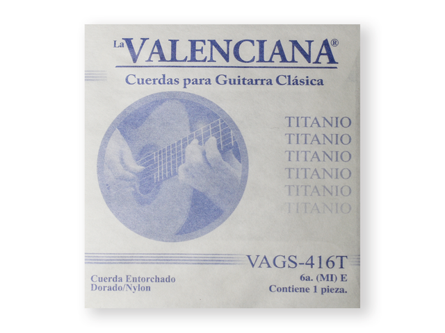Paquete 12 Cuerdas La Valenciana Guitarra Clásica 6a Nylon Titanio