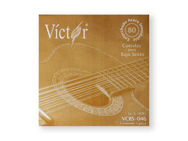 Paquete Cuerdas Bajo Sexto Victor 3a Sol Acero .046