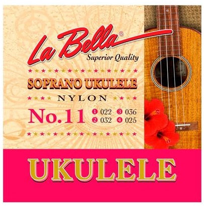 Encordadura La Bella Ukulele Soprano Nylon Transparente