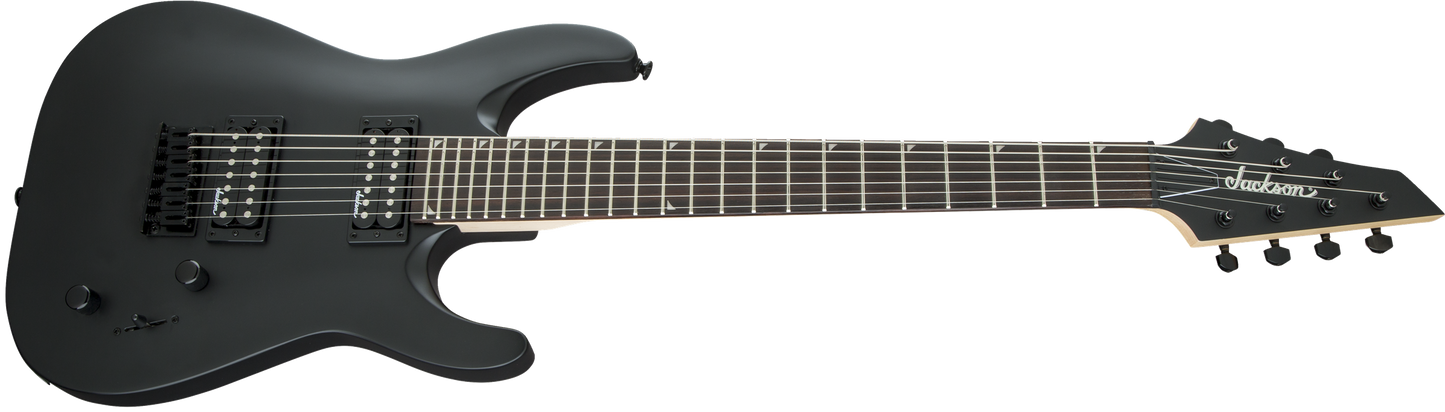 Guitarra Eléctrica Jackson JS22-7 Dinky Arch Top 7 Cuerdas Satin Negra