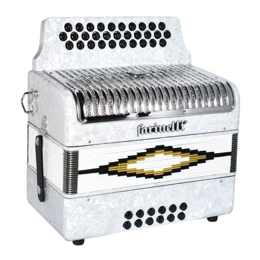 Acordeon de Botones Sol Blanco Bn 3012 Farinelli Premium