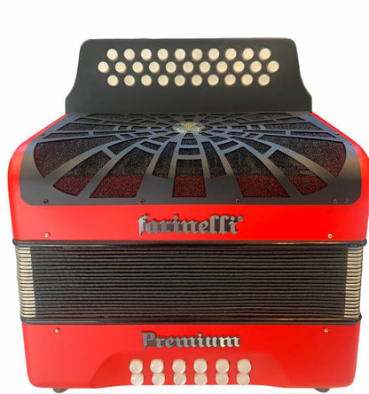 Acordeon Botones Fa Rojo Farinelli Premium 3012frhg