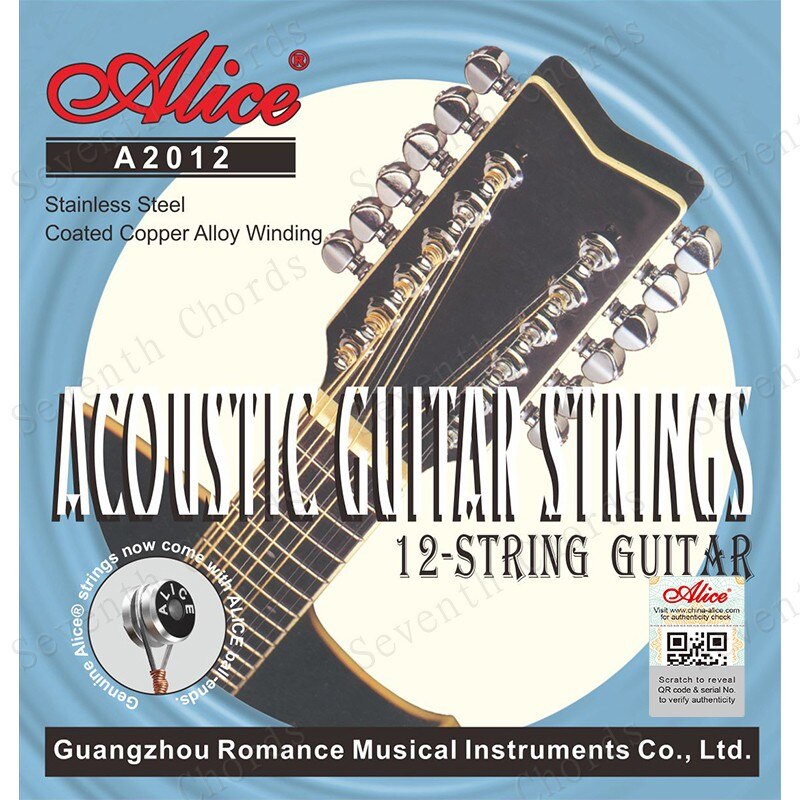 Juego de Cuerdas Alice Guitarra 12 Cuerdas Docerola .010/.050 Acero Octavadas