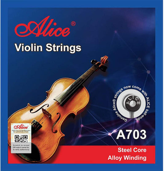 Cuerda Suelta 1a E (Mi) Alice para Violín 4/4 Paquete 10