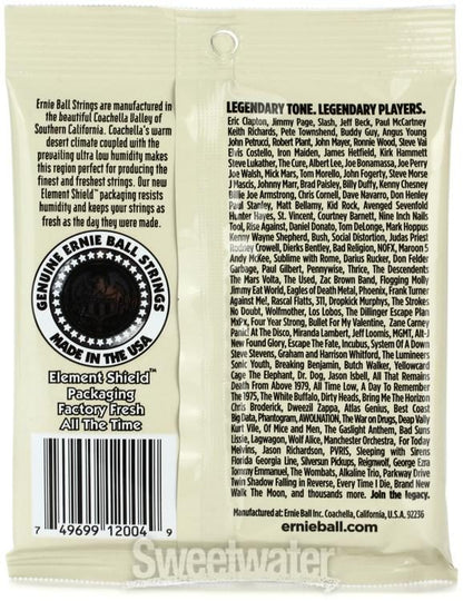 Encordadura Ernie Ball Guitarra Acústica Earthwood Light Bronce 80/20
