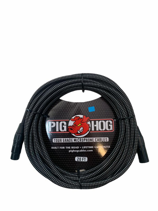 Cable P/microfono Black-withe 6.10cm Xlr-xlr Pig Hog
