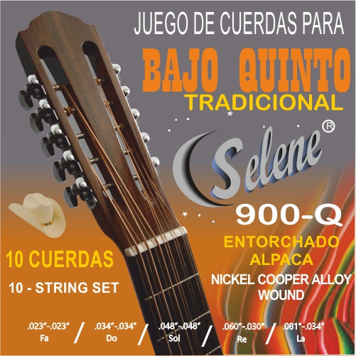 Encordadura Selene Bajo Quinto Entorchado Níquel Cobre 900-Q