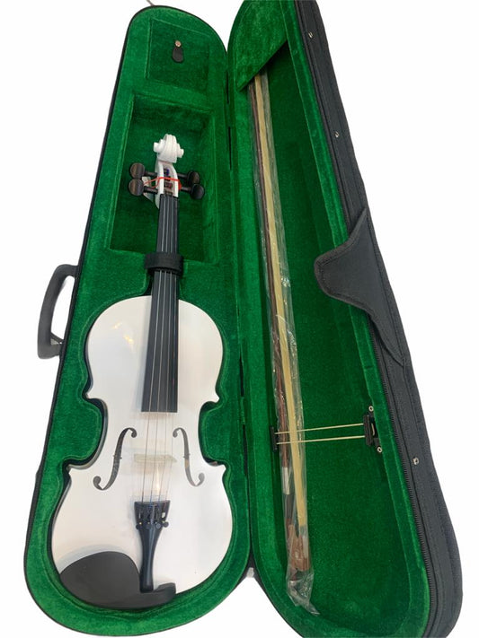 Violin Laminado Estudiante 4/4 Blanco Amadeus Cellini
