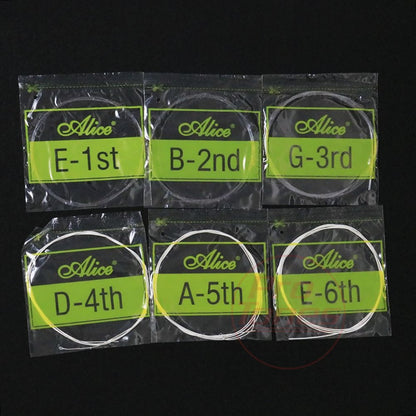 Juego de Cuerdas Alice Guitarra Clásica Nylon Plateado Tensión Normal A107N