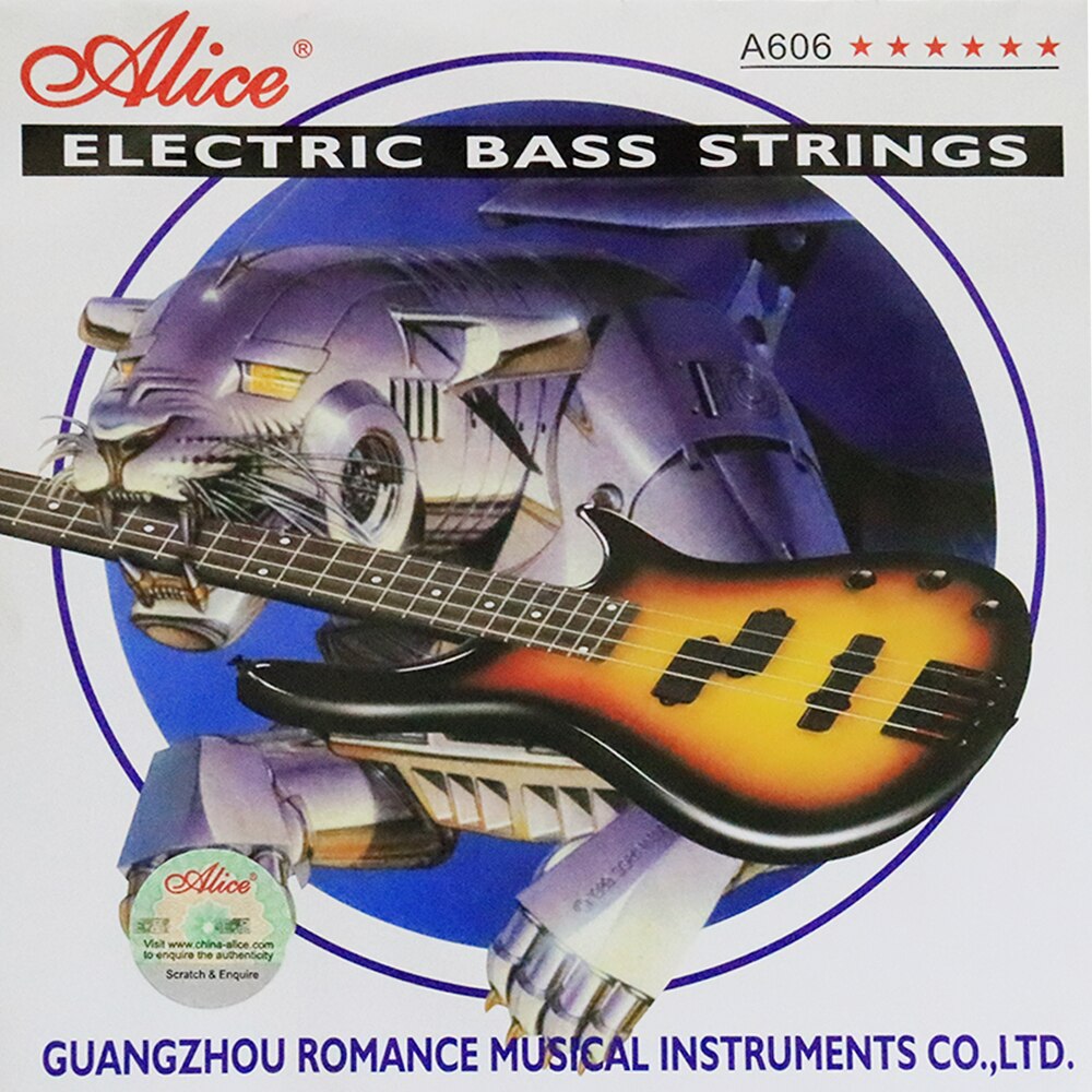 Juego de Cuerda Alice para bajo Eléctrico de 4 Cdas 45-105 ⌘ A606(4)-m