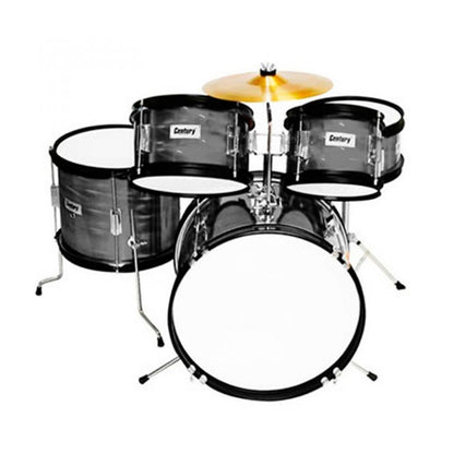 Bateria Junior 5 Piezas Gris Sparkle Aro Negro Century