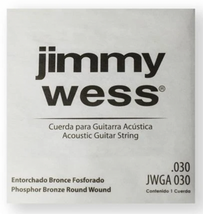 Paquete de Cuerda Jimmy Wess Guitarra Acústica .030 Bronce Fosforado