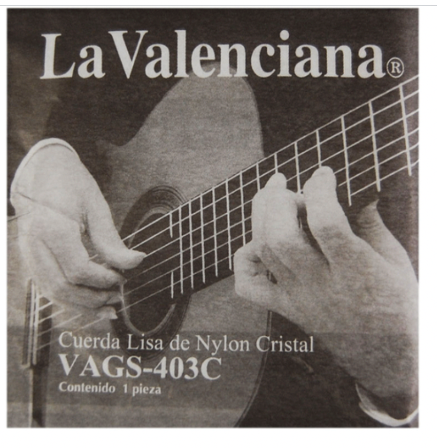 Paquete de 12 Cuerdas La Valenciana Guitarra Clásica 3a Nylon Cristal