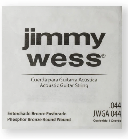 Paquete de Cuerdas Jimmy Wess Guitarra Acústica .044 Bronce Fosforado