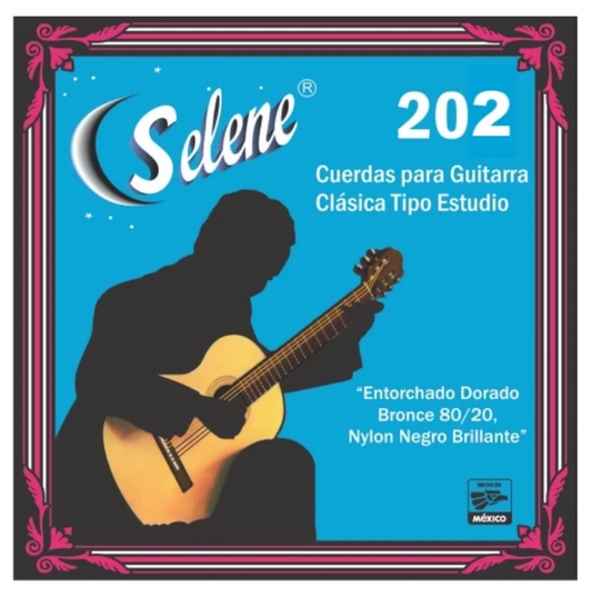 Cuerda Suelta Selene Guitarra Clásica Nylon Negro 2a. sin Borla