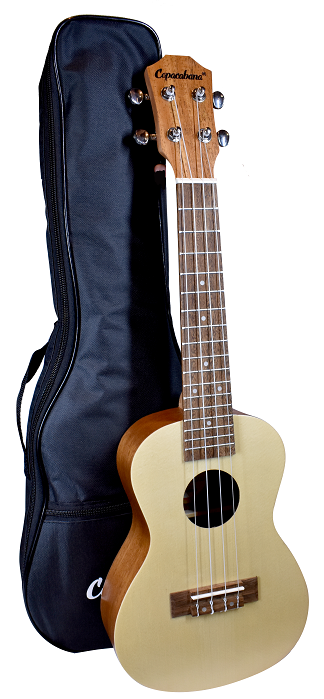 Ukulele Concierto Madera Spruce/caoba con Funda Copacabana Cpuk051