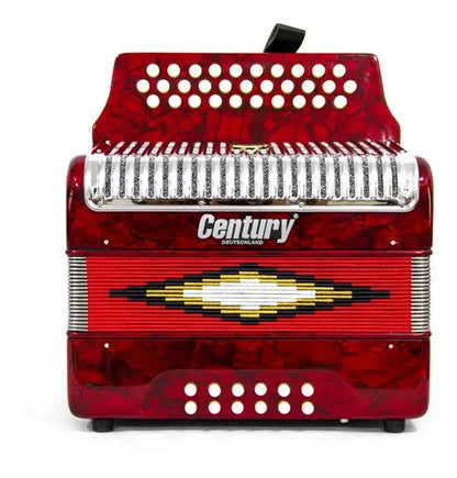 Acordeon Botones Sol Rojo Parrilla Metal 3012 Century