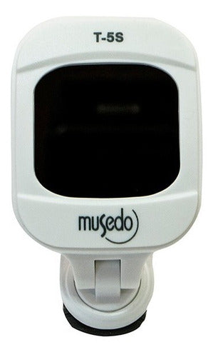 Afinador Digital Cromatico Guitarra bajo Ukulele Clip Blanco