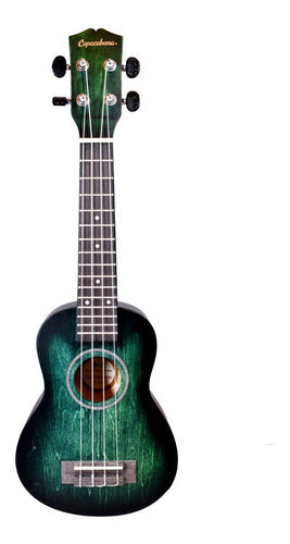 Ukulele Soprano Copacabana Madera Linden Verde con Funda ⌘ Cpuk055