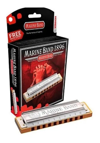 Armonica Sol-menor Hohner Marine Band Plateada Diatonica