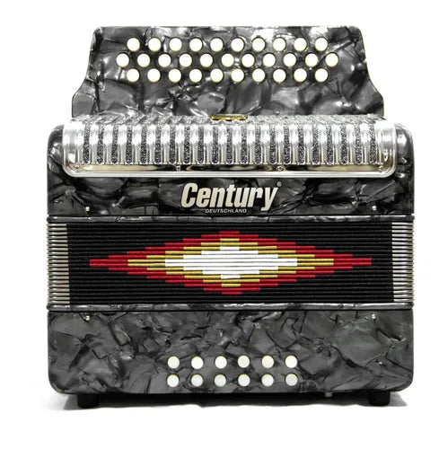 Acordeon Botones Sol Gris Parrilla Metal 3012 Century