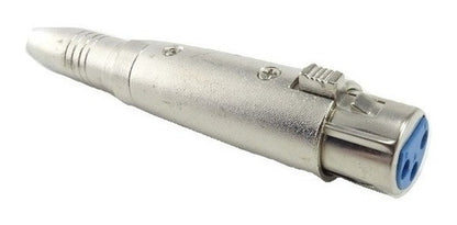 Adaptador Metalico Jack T/cannon a Jack Cub 6.3 Mm