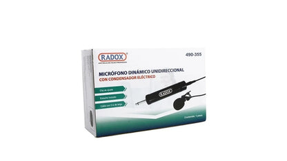 Micrófono Dinamico Unidireccional con Condensador Electronico de Solapa