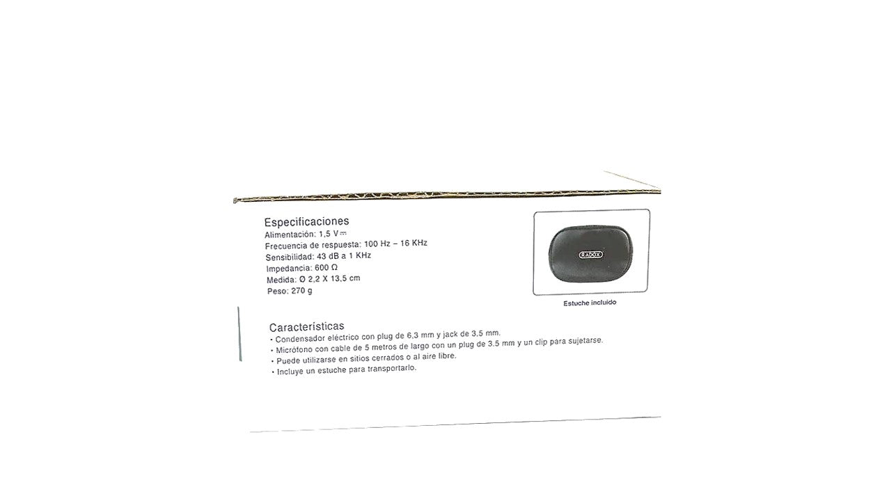 Micrófono Dinamico Unidireccional con Condensador Electronico de Solapa