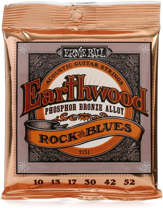 Encordadura Ernie Ball Guitarra Acústica Rock & Blues Fósforo Bronce .010-.052 2151