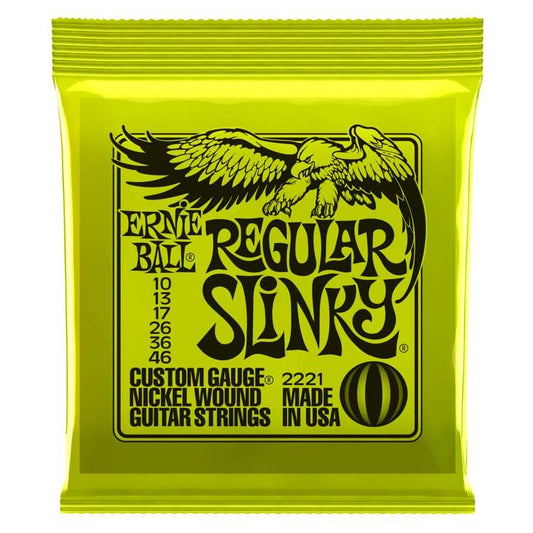 Encordadura Ernie Ball Guitarra Eléctrica Regular Slinky Verde .010-.046