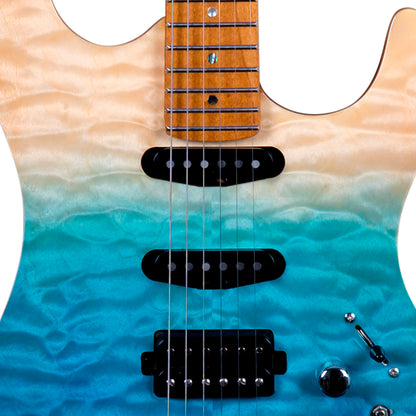 Guitarra Eléctrica Jet Guitars JS1000 Azul Transparente