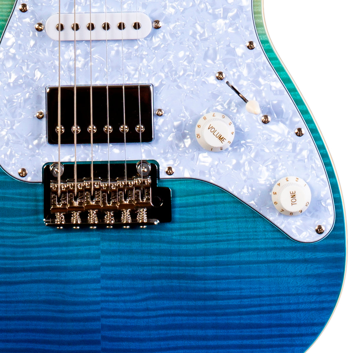 Guitarra Eléctrica Jet Guitars JS450 Azul Transparente