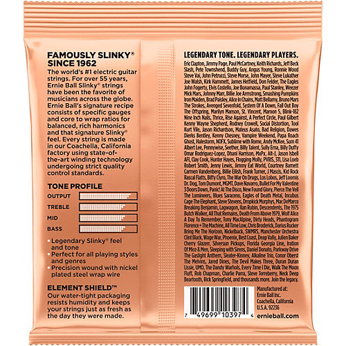 Encordadura Ernie Ball Guitarra Eléctrica Turbo Slinky .0095-.046 2224
