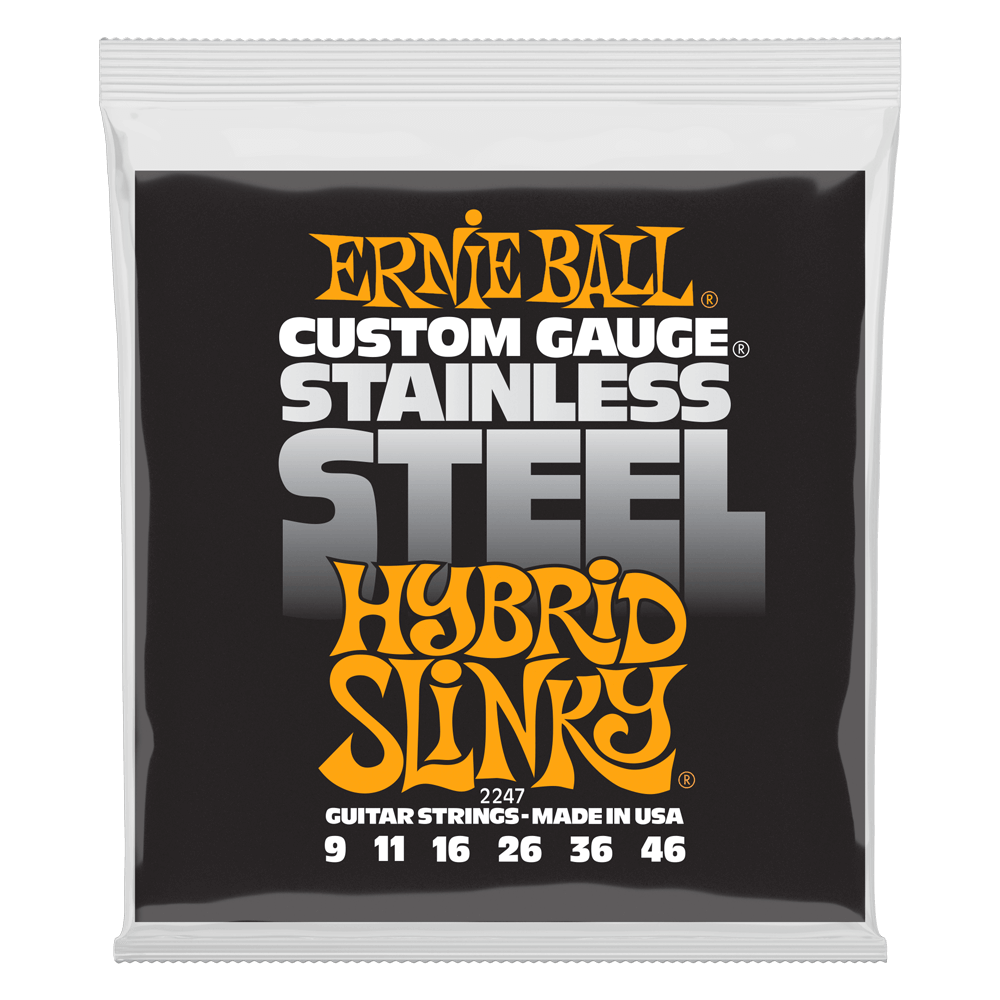 Juego de Cuerdas Ernie Ball Guitarra Eléctrica Hybrid Slinky .009-.046